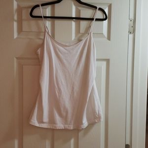 Stretchy white Cami with adjustable straps